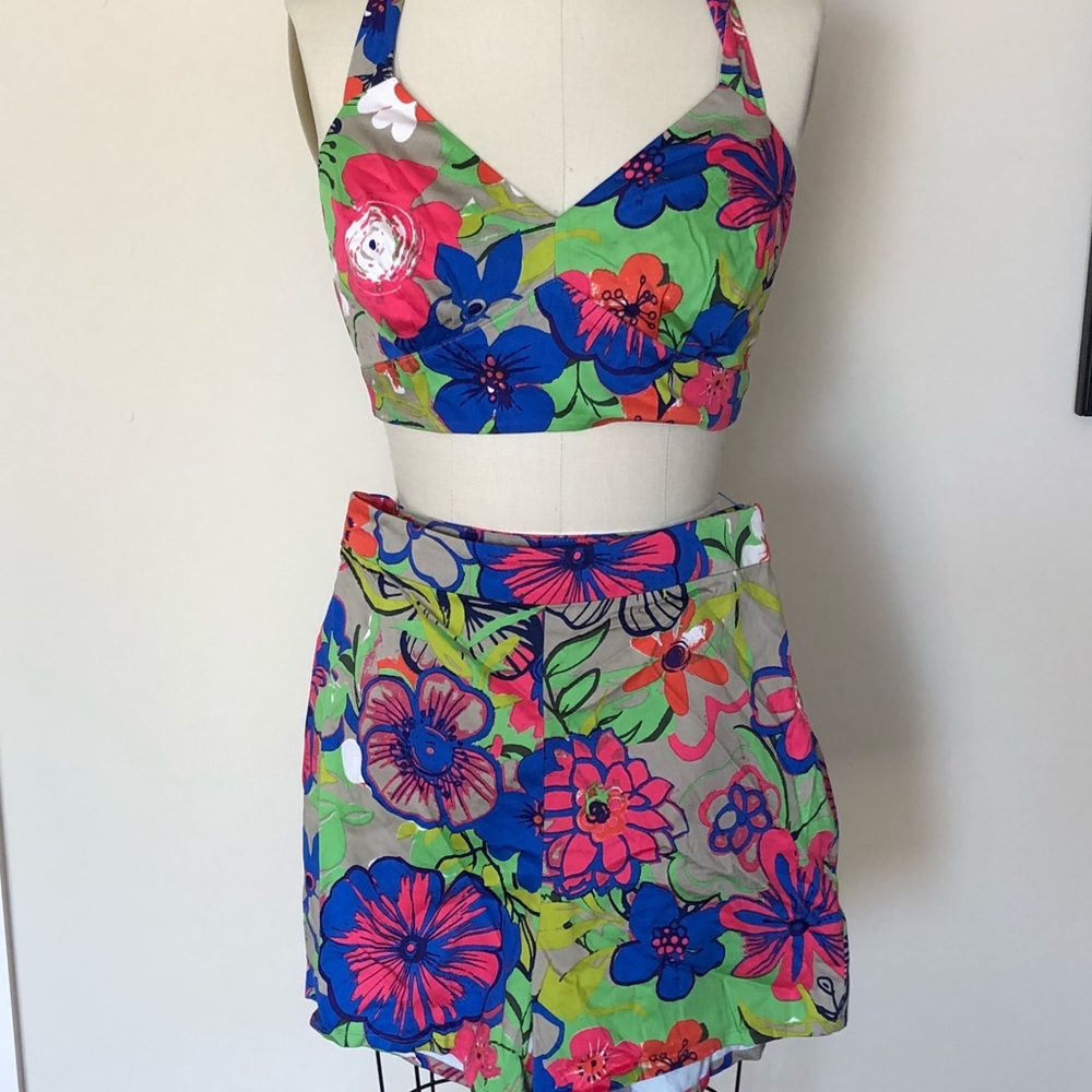 Vintage Inspired Two-Piece Beach Bash Suit Size M